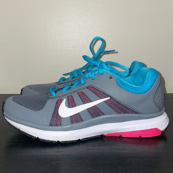 Nike Dart XII Florescent Blue/Hot Pink Running sneakers. Size 7. EUC - Picture 2 of 9